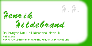 henrik hildebrand business card